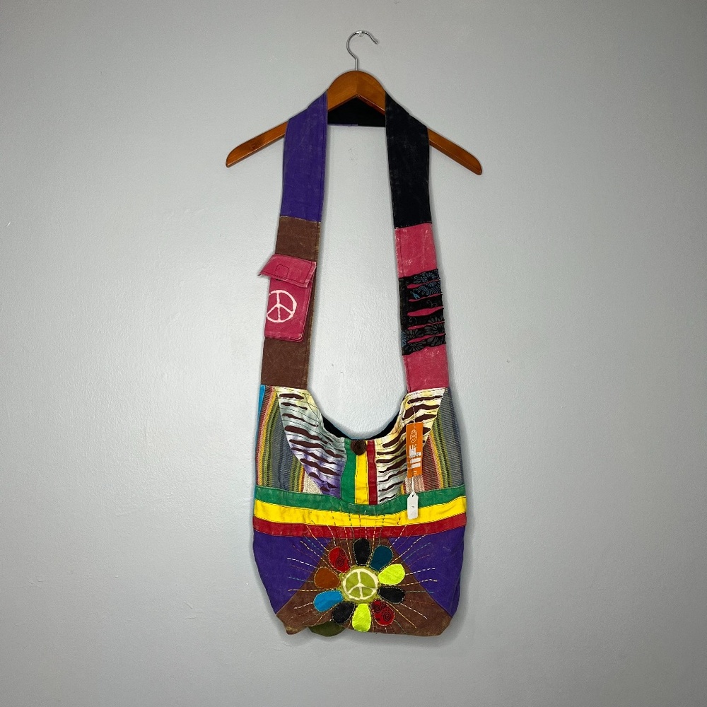 KPC Boho Hippie Festival Patchwork Tote Bag J